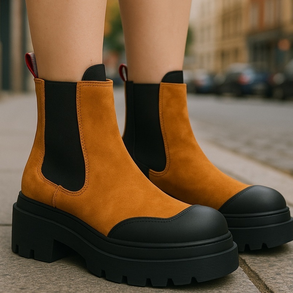 SCOTCH & SODA | Made In Portugal Suede Chelsea Boots Leather - Picture 4 of 4